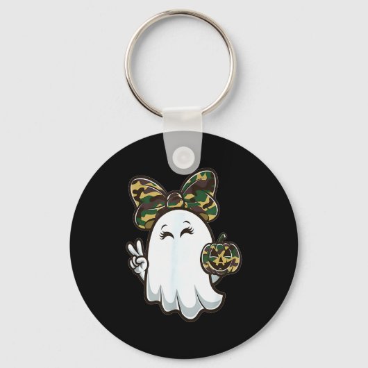 Porte-clés Drôle de saison de chasse Hello Halloween Camoufla (Recto)