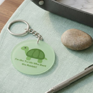 Porte-clés Drôle de Tortue Je suis la Tortue qui a Battu le L