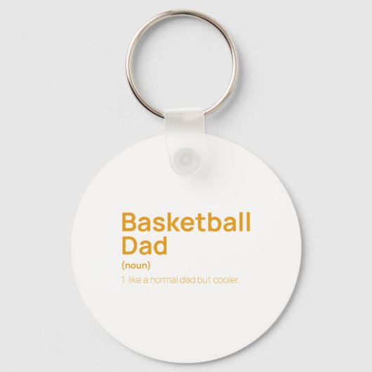 Porte-clés Drôle définition papa de basket-ball (Recto)
