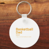 Porte-clés Drôle définition papa de basket-ball (Recto)