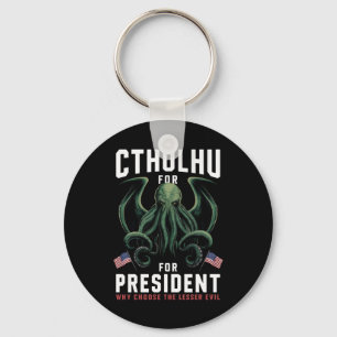 Porte-clés Drôle d'élection 2024 Cthulhu pour Président 