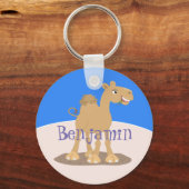 Porte-clés Drôle dessin animé de dromadaire joyeux (Recto)