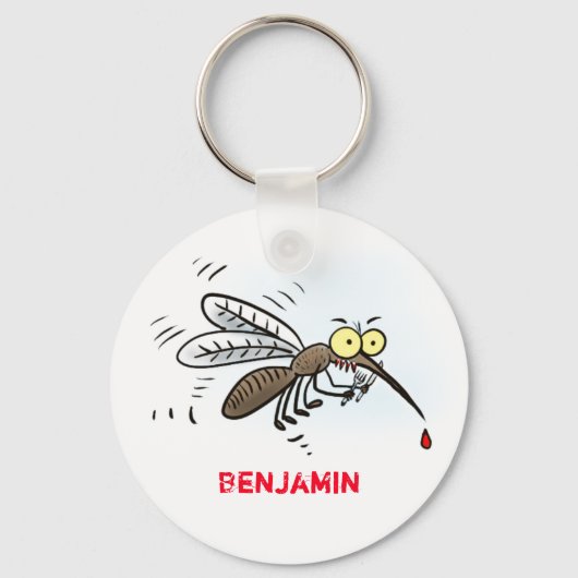 Porte-clés Drôle dessin d'insecte moustique (Recto)