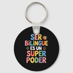 Porte-clés Drôle dicton bilingue ser bilingue es unDrôle bil