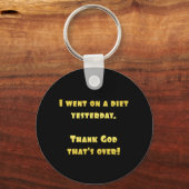 Porte-clés Drôle Dieting Blague (Recto)