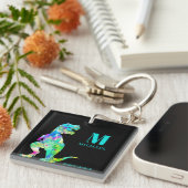 Porte-clés Drôle Dinosaur Dinosaur Citation Personnalisée (Devant Droit)