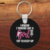 Porte-clés Drôle Disque Conception Golf Pour Fille Femmes Dis (Recto)