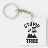 Porte-clés Drôle Disque Golf Devis Stupid Tree (Devant)