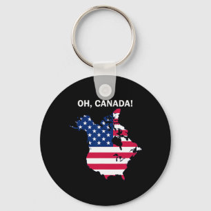 Porte-clés Drôle Donald Trump Oh Canada États-Unis Drapeau Am