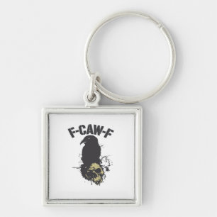 Porte-clés Drôle F-Caw-F Corbeau Humour Vintage Créatif Essen