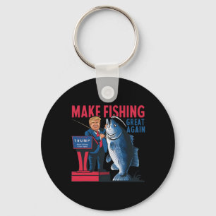 Porte-clés Drôle Faire Pêche Grande Encore Trump Pêcheur Ang