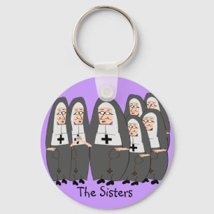 Porte-clés Drôle "Fat Nuns" Cadeaux pour toute occasion