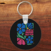 Porte-clés Drôle Foxtrots Deltas Tangos Flower Boho (Recto)