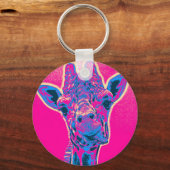 Porte-clés Drôle Giraffe Sticking out son langue (Recto)