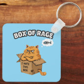 Porte-clés Drôle Grumpy Cat | Boîte de Rage | Je déteste cett (Verso)