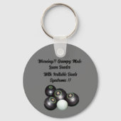 Porte-clés Drôle Grumpy Homme Pelouse Bowler, Clavier (Recto)