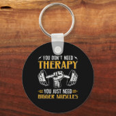 Porte-clés Drôle Gym Dit Humour Citation Exercice Bodybuildin (Recto)