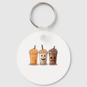 Porte-clés Drôle Halloween Citrouille épice Latte café Chute