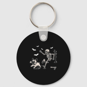 Porte-clés Drôle Halloween Français Bulldog Skeleton Soky Men