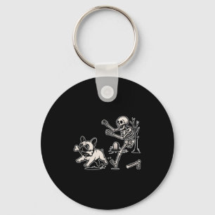 Porte-clés Drôle Halloween Français Bulldog Skeleton Soky Sea