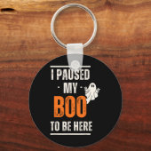 Porte-clés Drôle Halloween J'Ai Suspendu Mon Boo Pour Être Ic (Recto)
