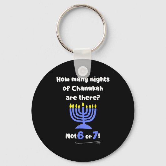 Porte-clés Drôle Hanukkah 67 Mème Professeur Combien de nuits (Recto)