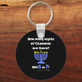 Porte-clés Drôle Hanukkah 67 Mème Professeur Combien de nuits (Recto)