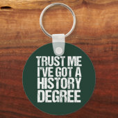 Porte-clés Drôle Histoire Diplôme Historien Diplôme Citation (Recto)