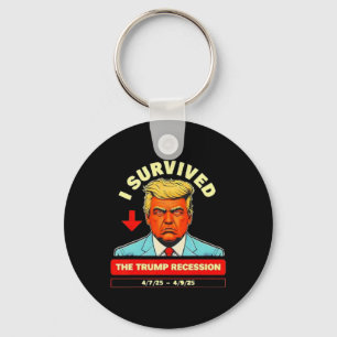 Porte-clés Drôle, j'ai survécu à la récession de Trump du 7 a