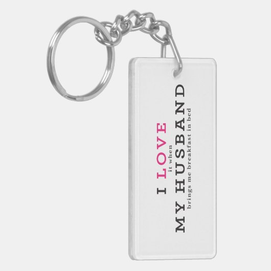 Porte-clés Drôle, j'aime quand mon mari Porte - clé (Devant gauche)