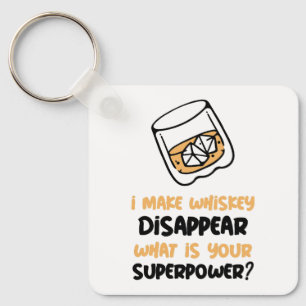 Porte-clés Drôle je fais disparaître Whiskey
