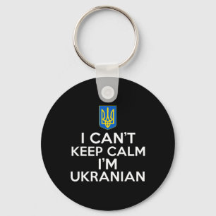 Porte-clés Drôle je ne peux pas rester calme je suis ukrainie