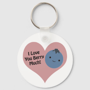 Porte-clés Drôle Je T'Aime Berry Beaucoup mignon Kawaii Blueb