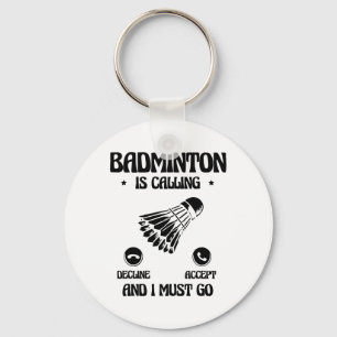 Porte-clés Drôle Joueur Badminton Love Shuttle Design 21