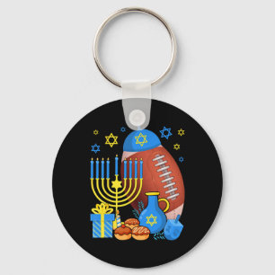 Porte-clés Drôle Juif Football Ball Menorah Happy Hanoukka