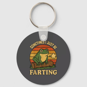 Porte-clés Drôle Juste Moi Parfois Grenouille Petant Sarcasti
