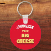 Porte-clés Drôle le dessin animé du grand patron de fromage (Verso)