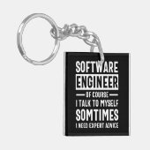 Porte-clés Drôle logiciel de programmation ingénieur cadeau (Devant gauche)