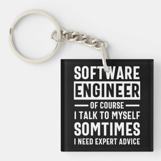 Porte-clés Drôle logiciel de programmation ingénieur cadeau (Devant)