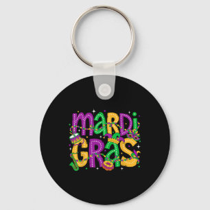 Porte-clés Drôle Mardi Gras Parade Outfit Jester Hommes Casqu