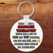 Porte-clés Drôle massothérapeute ... OMG WTF LOL (Recto)