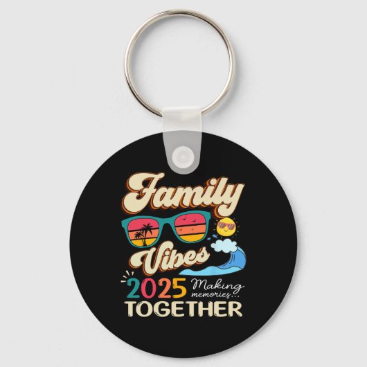 Porte-clés Drôle Matching Vibes Familiales Réunion 2025 Me Ma (Recto)