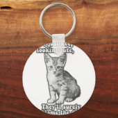 Porte-clés Drôle mème de chat mignon pour les propriétaires d (Recto)