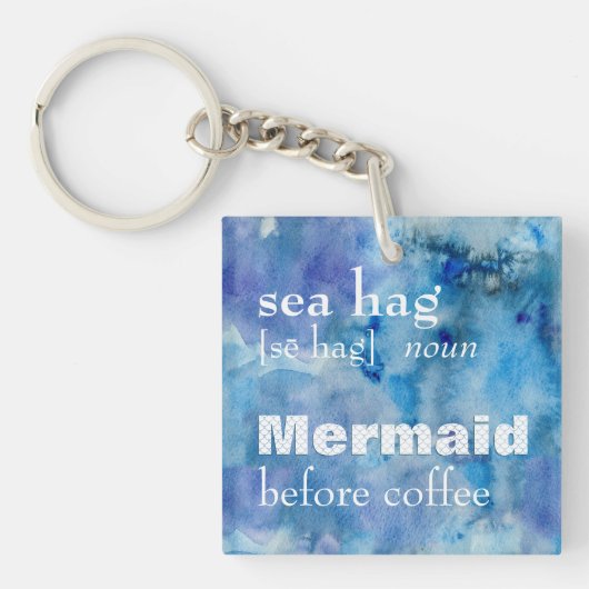 Porte-clés Drôle Mer Hag Définition 🧜 Reçu Mermaid Avant C (Devant)
