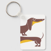 Porte-clés Drôle mignon dachshund pour parent chien long (Recto)