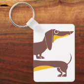Porte-clés Drôle mignon dachshund pour parent chien long (Recto)