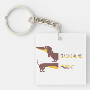 Porte-clés Drôle mignon dachshund pour parent chien long