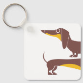 Porte-clés Drôle mignon dachshund pour parent chien long (Recto)