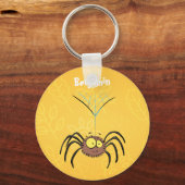 Porte-clés Drôle mignon dessin animé d'araignée moelleuse (Recto)