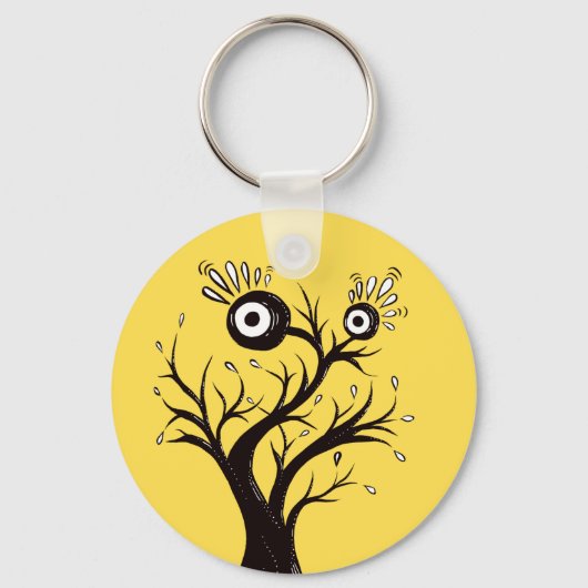 Porte-clés Drôle Monstre Bizarre Jaune (Recto)
